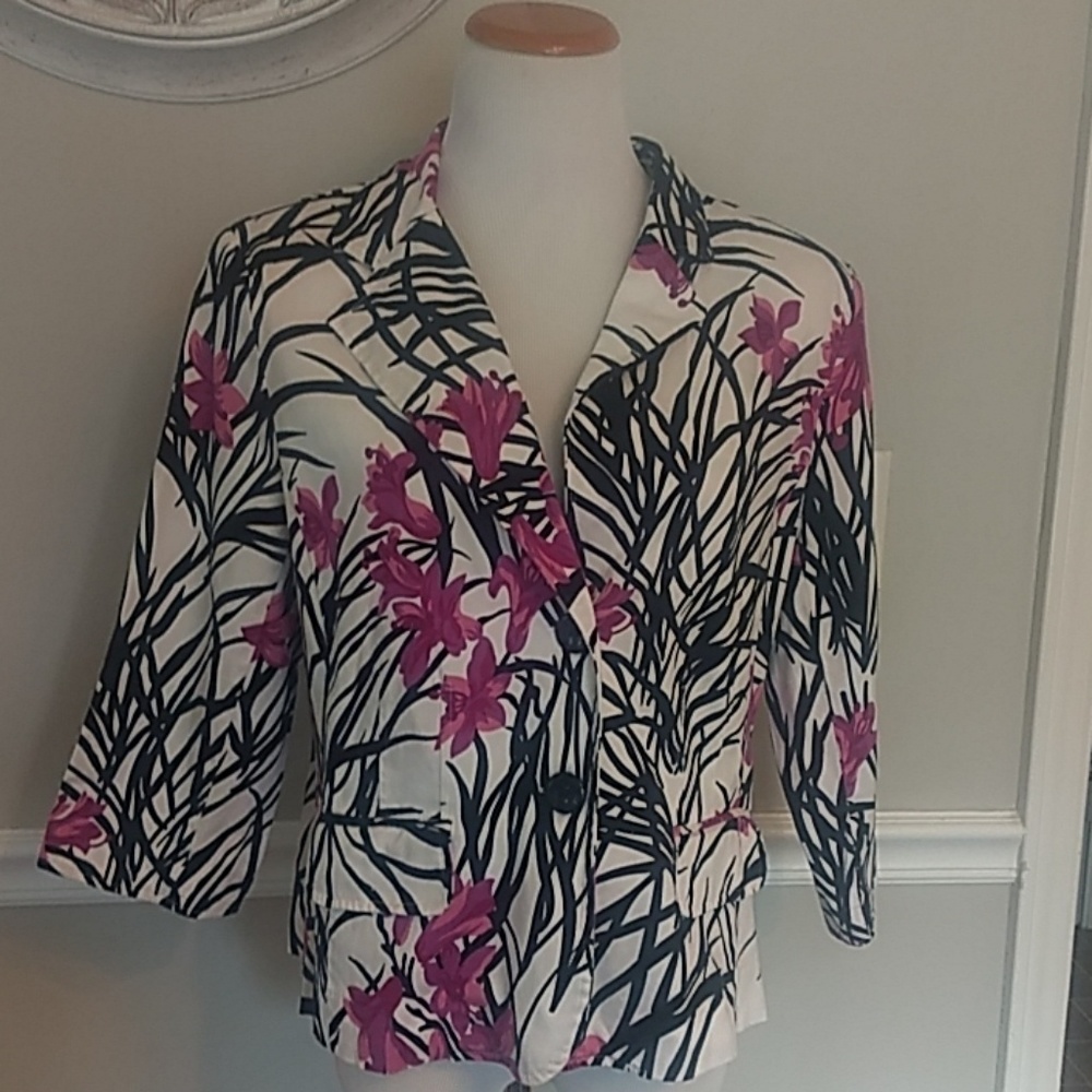 Notations floral blazer